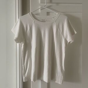 Madewell Westville Cream Raglan Short-Sleeve Crewneck Tee